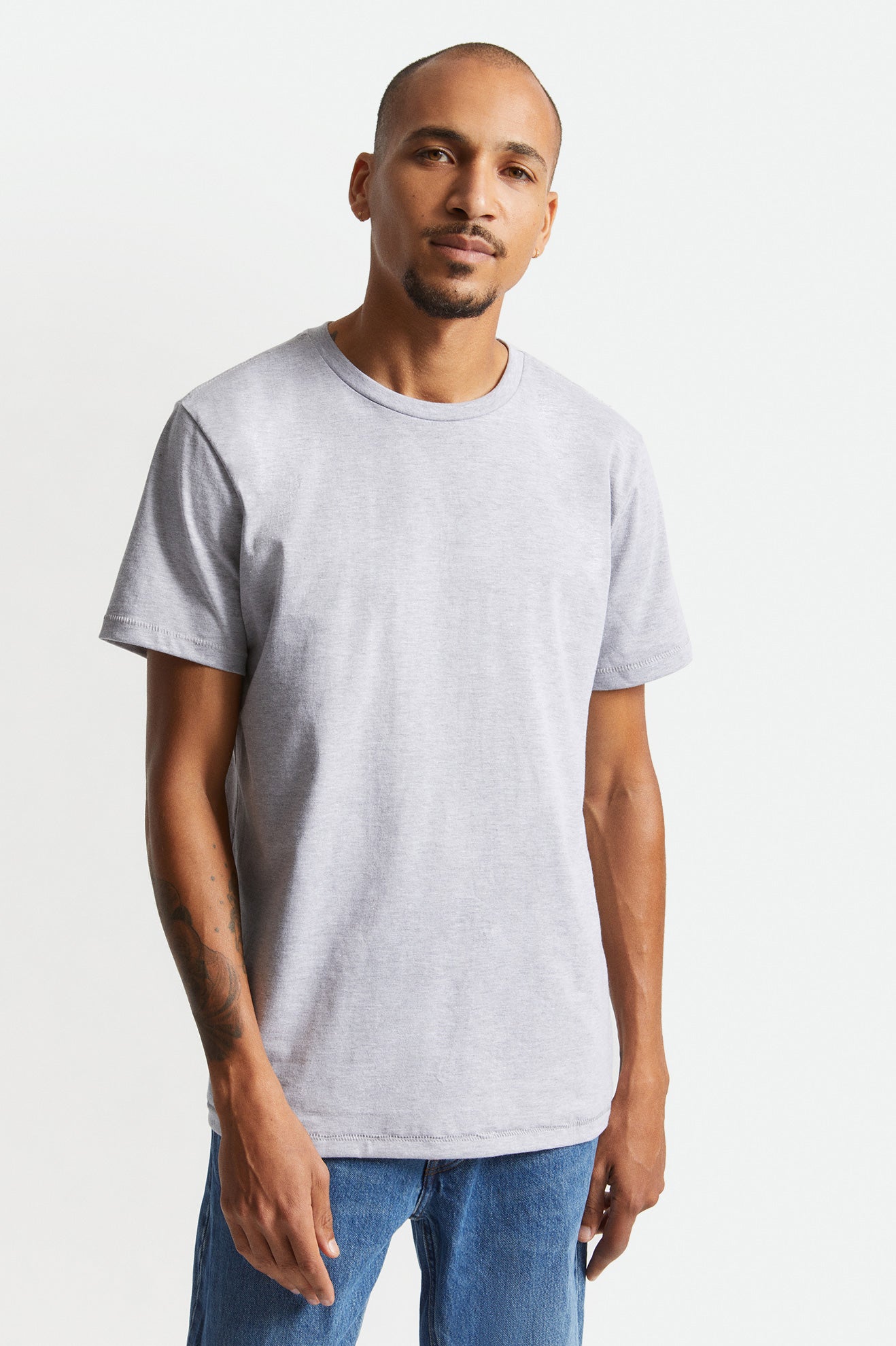 Brixton Basic S/S Tailored Üstler Erkek Gri | 619FVTBWK