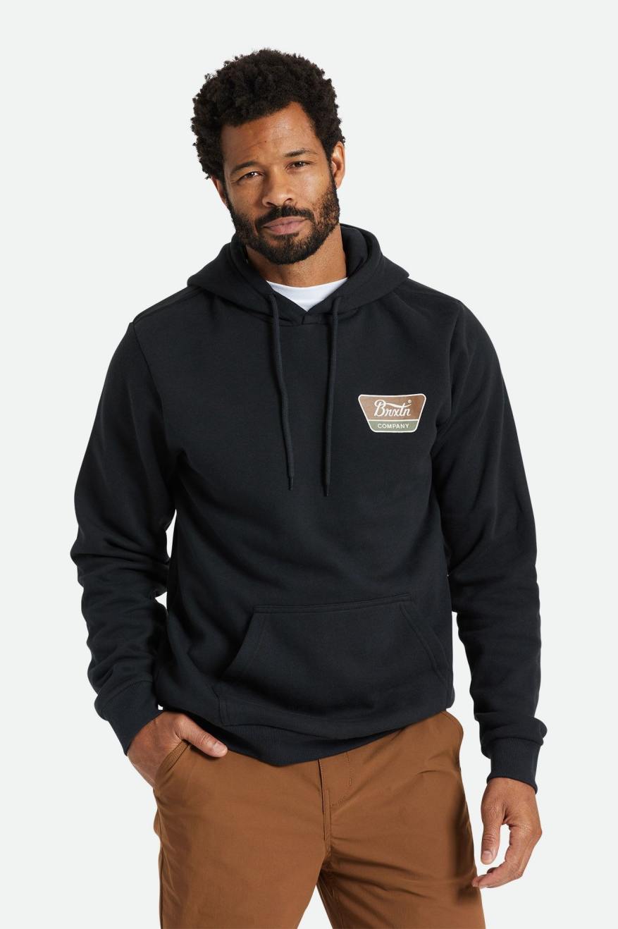 Brixton Linwood Kapüşonlu Sweatshirt Erkek Siyah | 054YHRUQZ