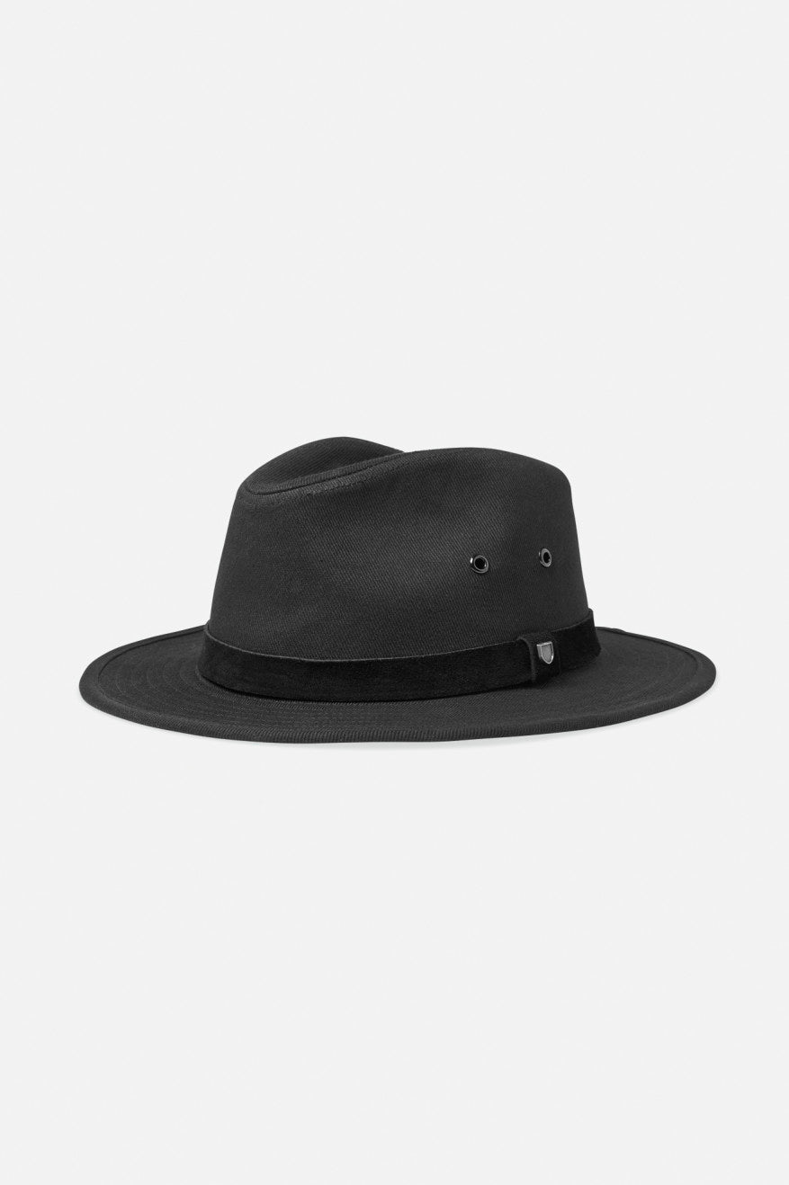 Brixton Messer Utility Adventure Fedora Fötr Şapka Kadın Siyah | 528CUHQIW