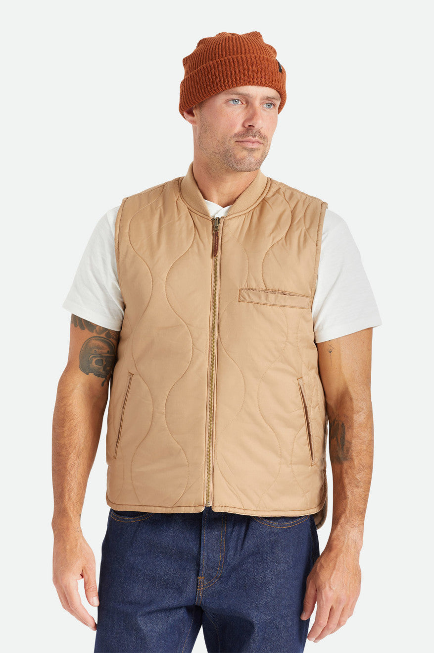 Brixton Abraham Reversible Vest Ceket Erkek Bej Rengi | 301JTKRZI