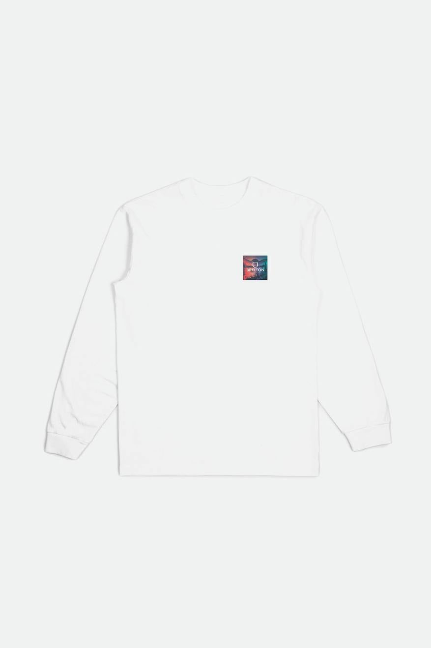 Brixton Alpha Square L/S Standard Üstler Erkek Beyaz | 057PJEUBL