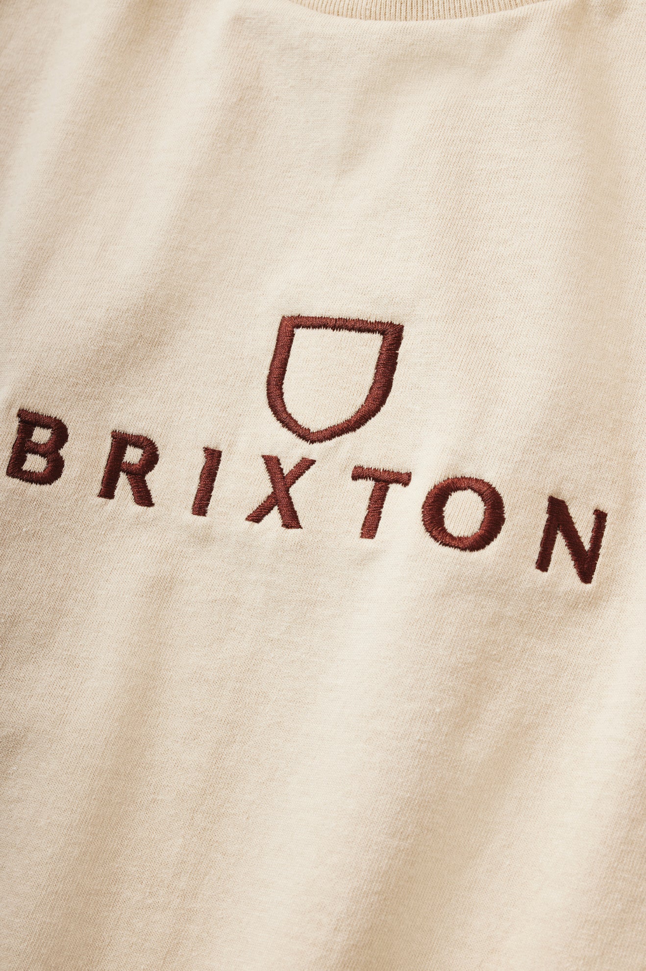 Brixton Alpha Thread S/S Standard Üstler Erkek Krema | 460DJWMVI