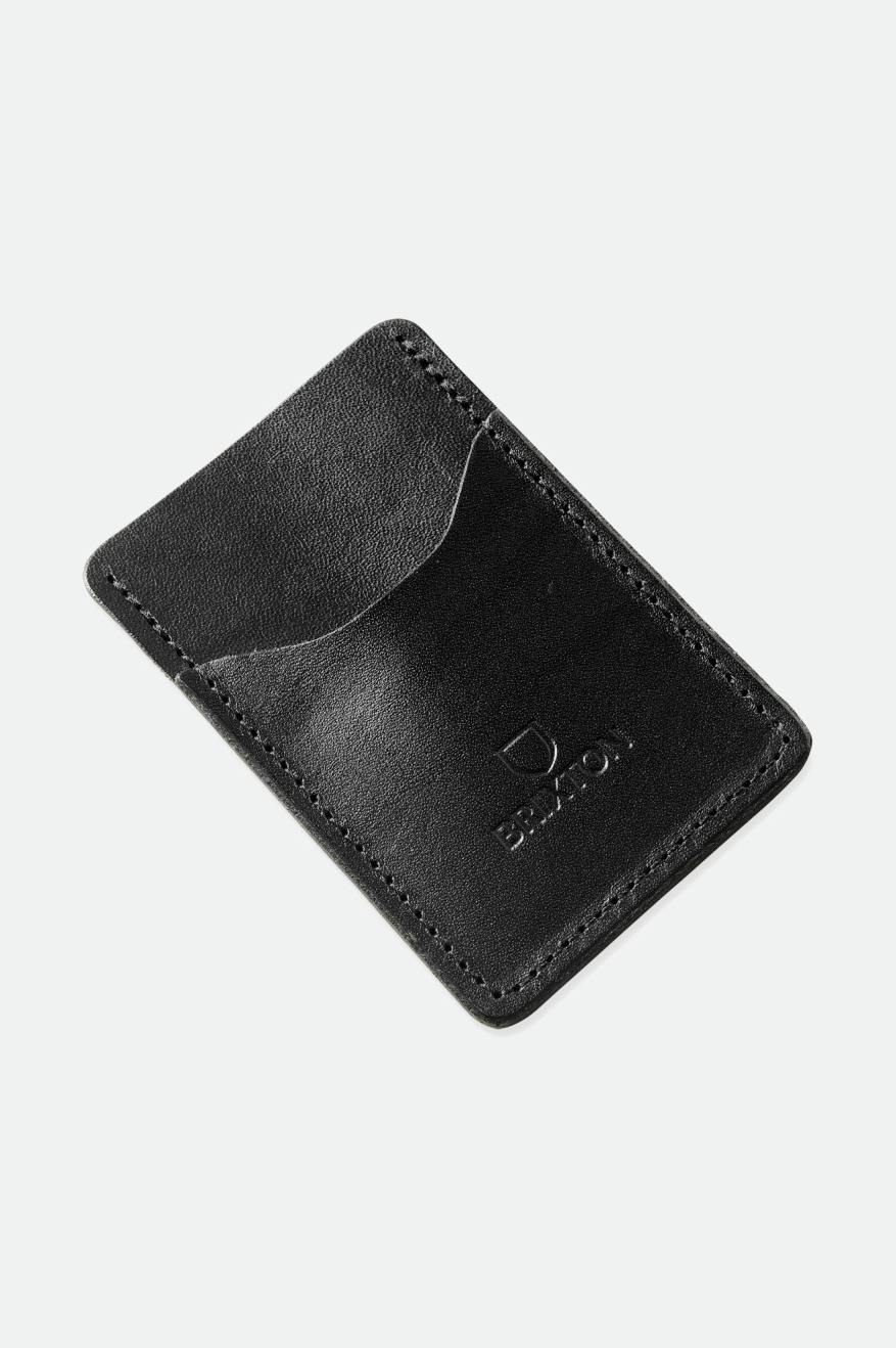 Brixton Artifact Deri Card Holder Wallet Aksesuar Unisex Siyah | 395OJWTRL