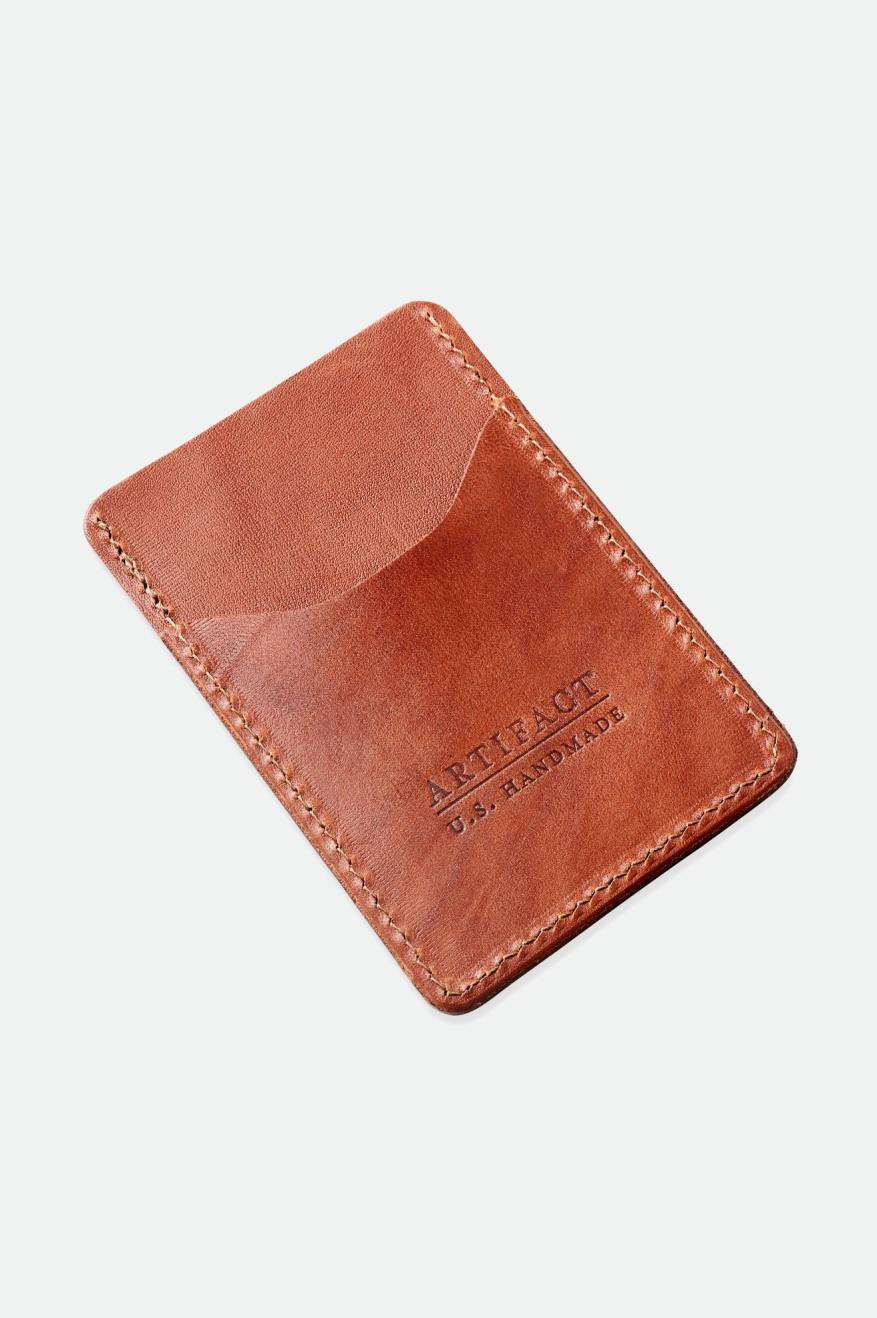 Brixton Artifact Deri Card Holder Wallet Aksesuar Unisex Kahverengi | 951DWMBEC