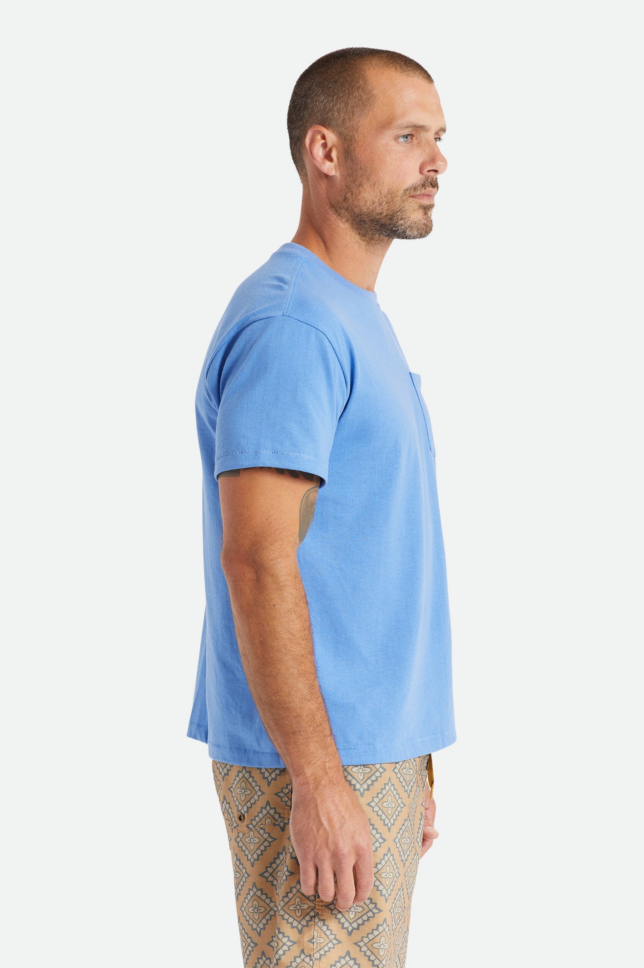 Brixton Basic S/S Pocket Üstler Erkek Mavi | 528NOUFHG