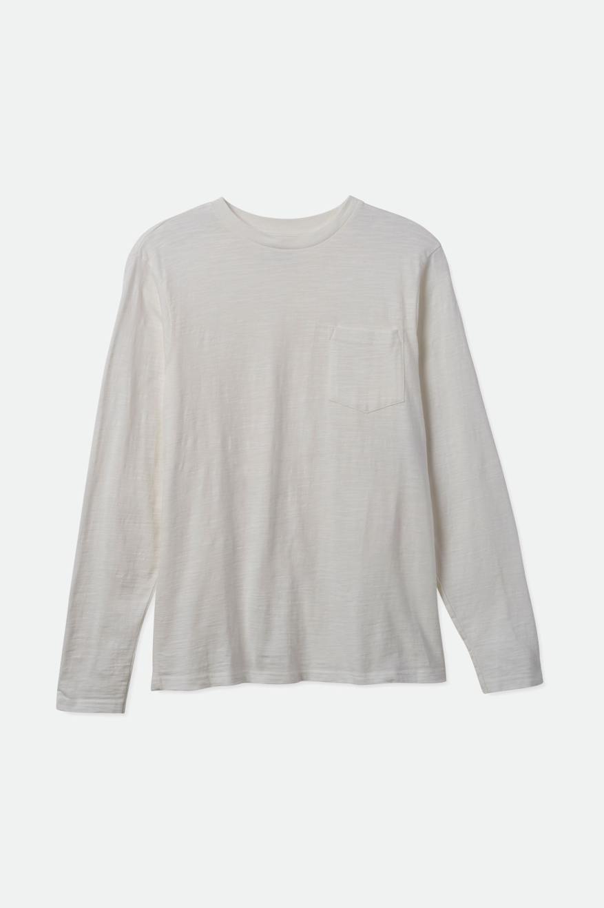 Brixton Basic Slub L/S Pocket Üstler Erkek Beyaz | 695NLJZGR