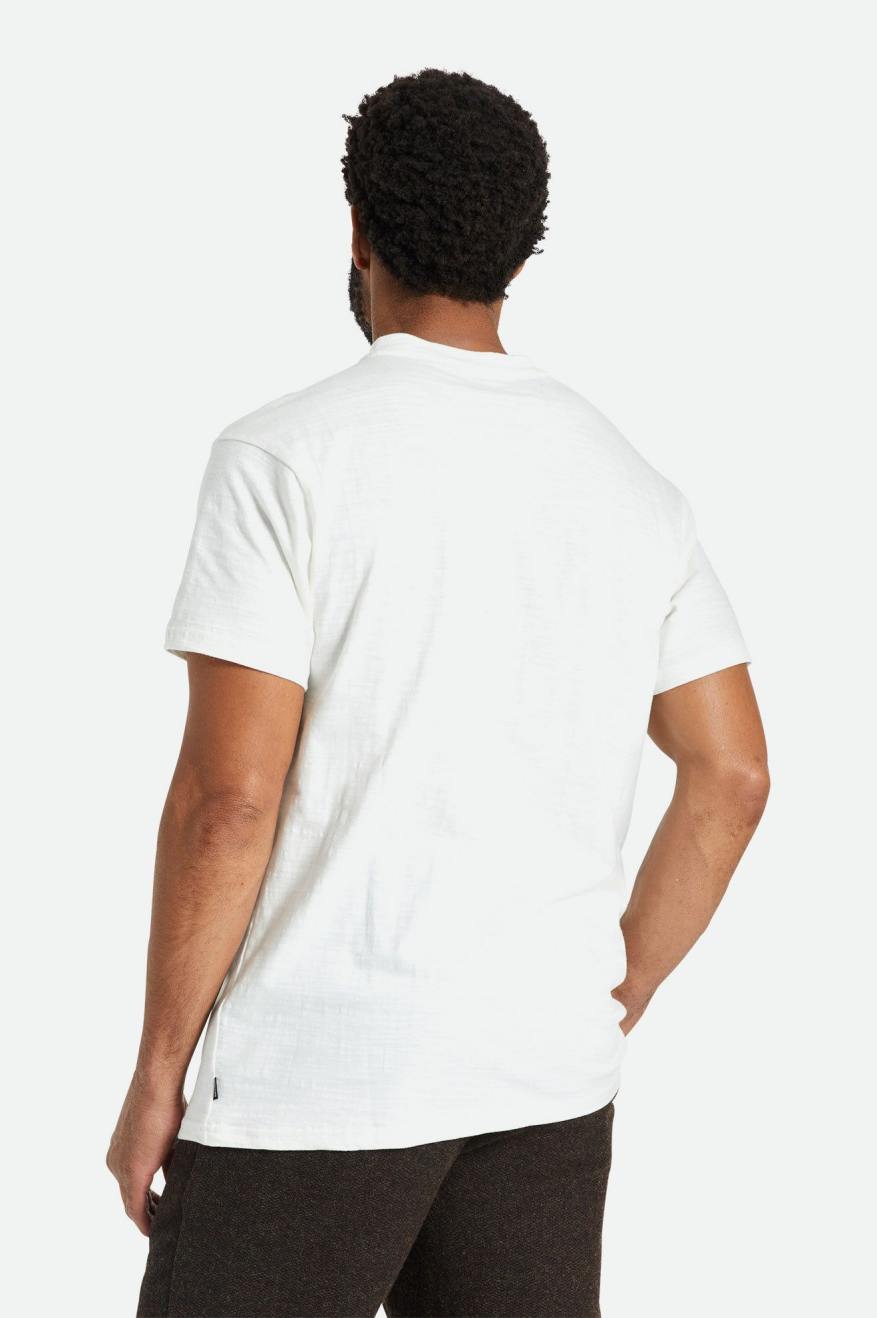 Brixton Basic Slub S/S Henley Triko Erkek Beyaz | 590IPSOKB