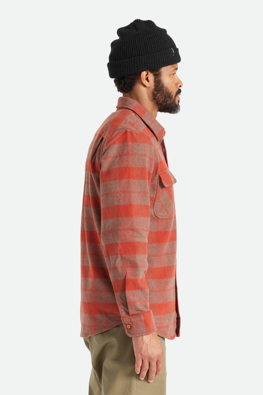 Brixton Bowery Heavy Weight L/S Flanel Üstler Erkek Kırmızı | 608PZNHAG