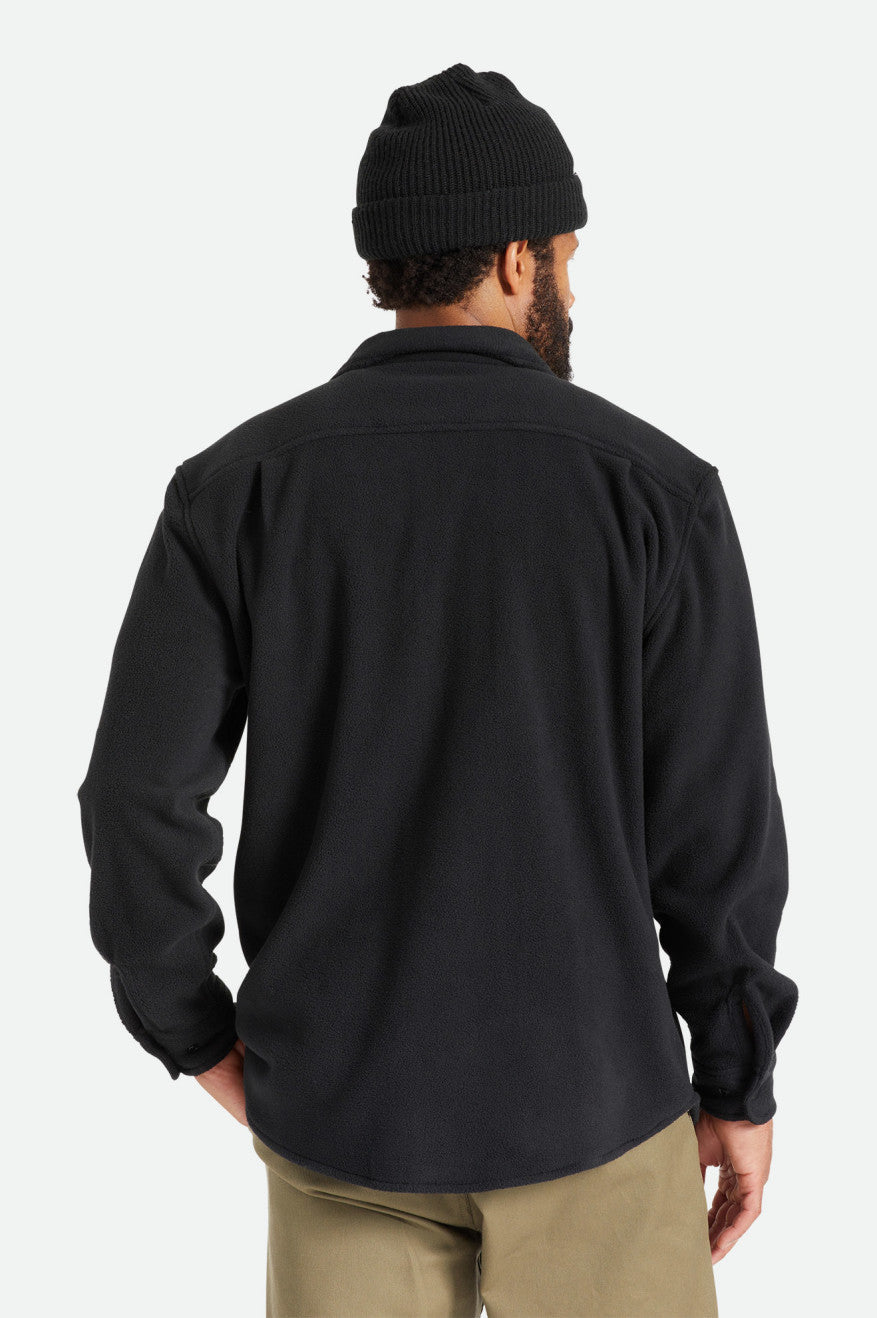 Brixton Bowery L/S Arctic Stretch Fleece Flanel Üstler Erkek Siyah | 420RGQVAI