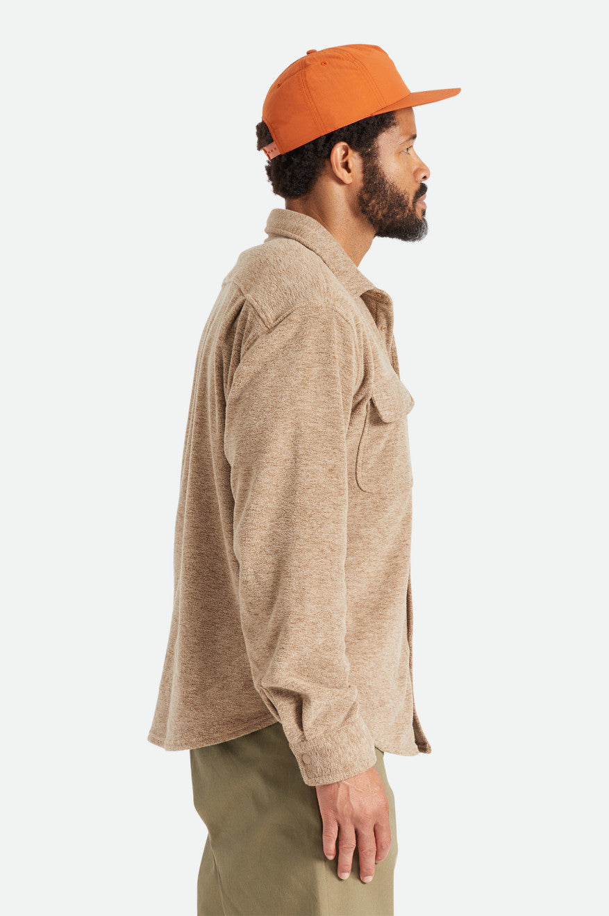 Brixton Bowery L/S Arctic Stretch Fleece Flanel Üstler Erkek Bej Rengi | 570GUIEZQ