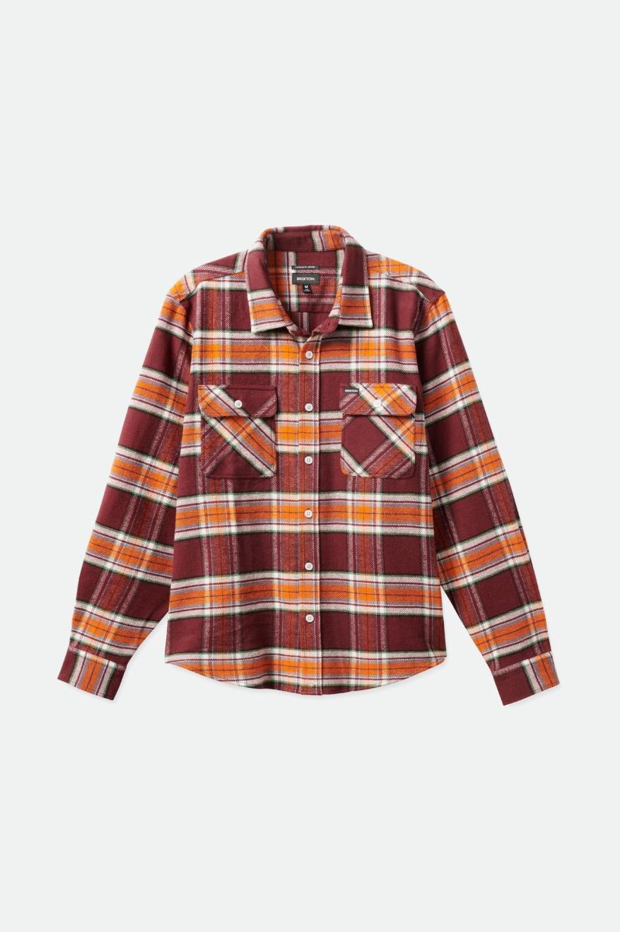 Brixton Bowery L/S Dokuma Üstler Erkek Turuncu | 765NSGCIP