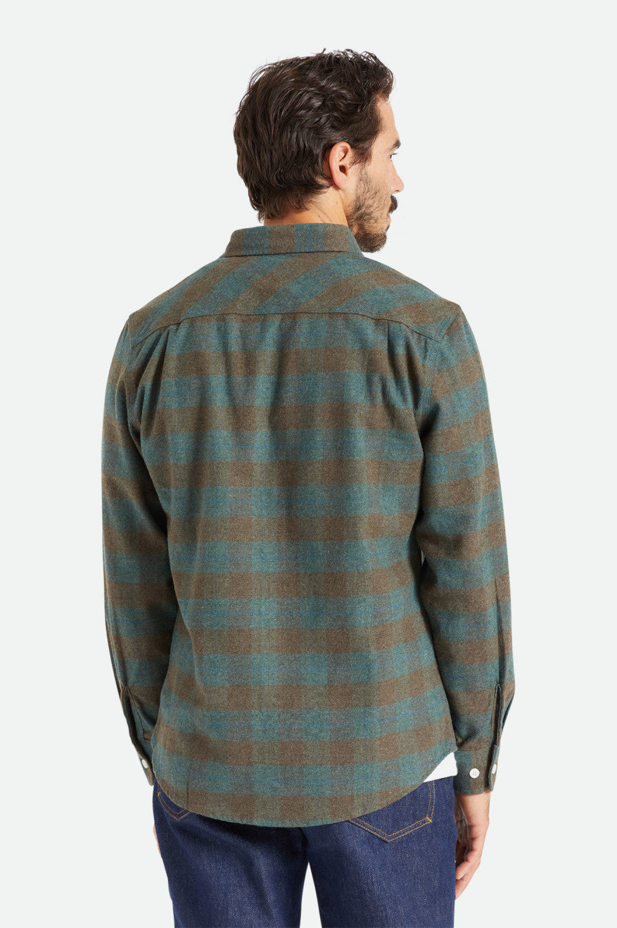 Brixton Bowery L/S Flanel Üstler Erkek Mavi | 591LZEAIU