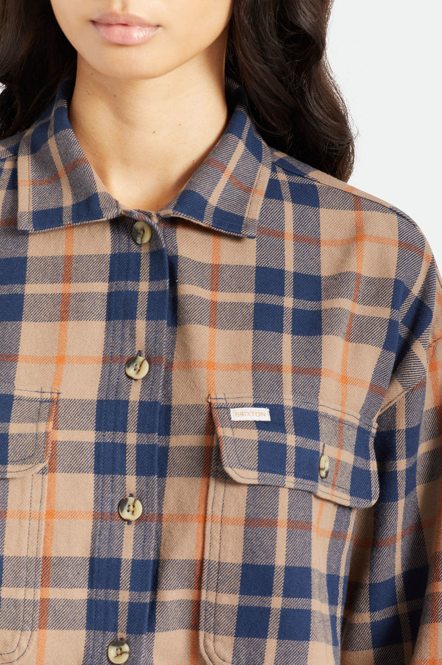 Brixton Bowery L/S Flanel Üstler Kadın Koyu Yeşil | 073VWNCKX