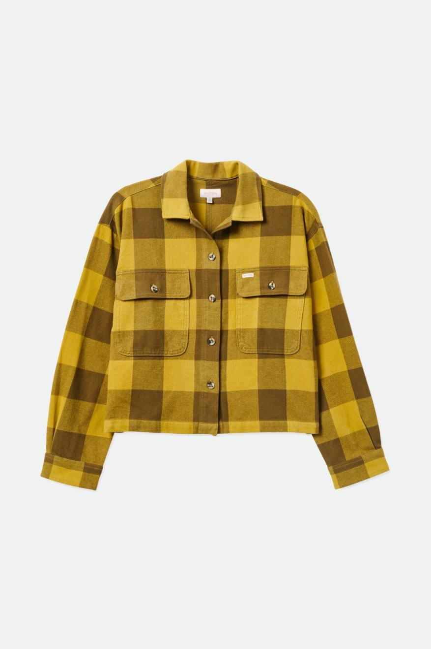 Brixton Bowery L/S Flanel Üstler Kadın Sarı | 561QAJSWY