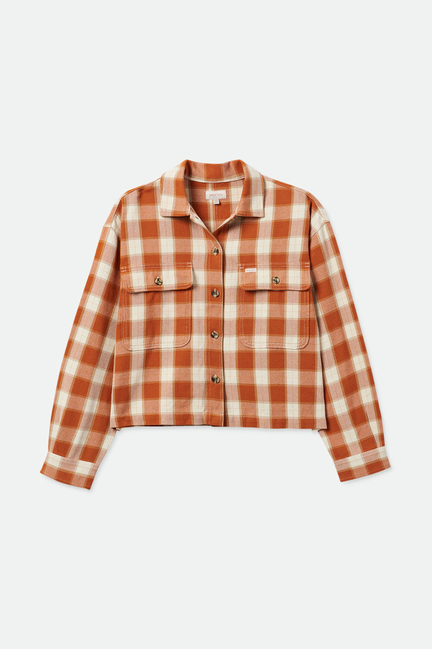 Brixton Bowery L/S Flanel Üstler Kadın Turuncu | 629VJUAHS