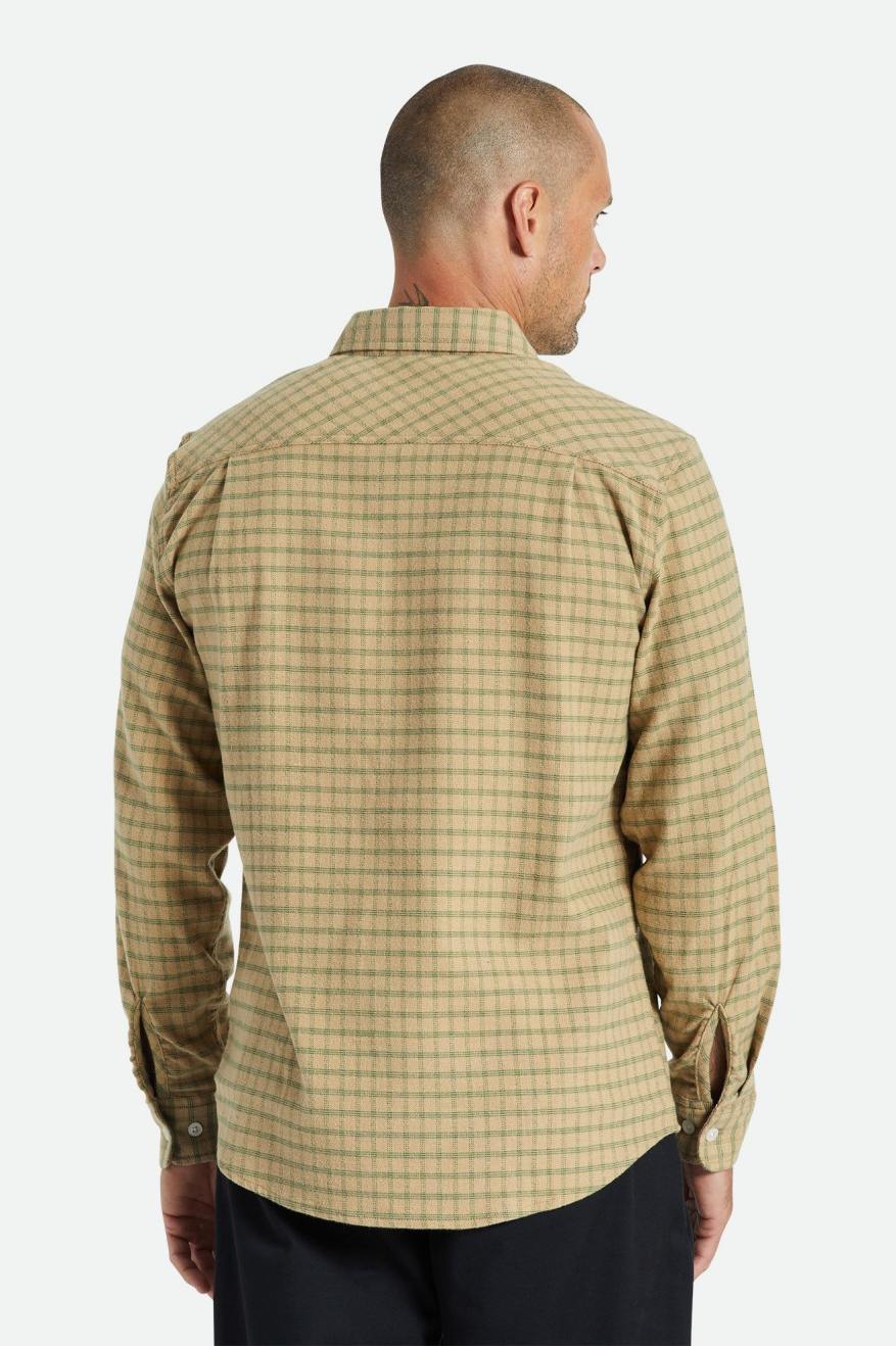 Brixton Bowery Stretch L/S Utility Dokuma Üstler Erkek Bej Rengi Zeytin Yeşili | 051WQXKDA