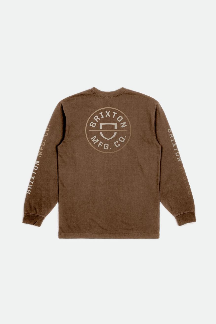 Brixton Crest L/S Standard Üstler Erkek Bej Rengi | 823JUXNZH