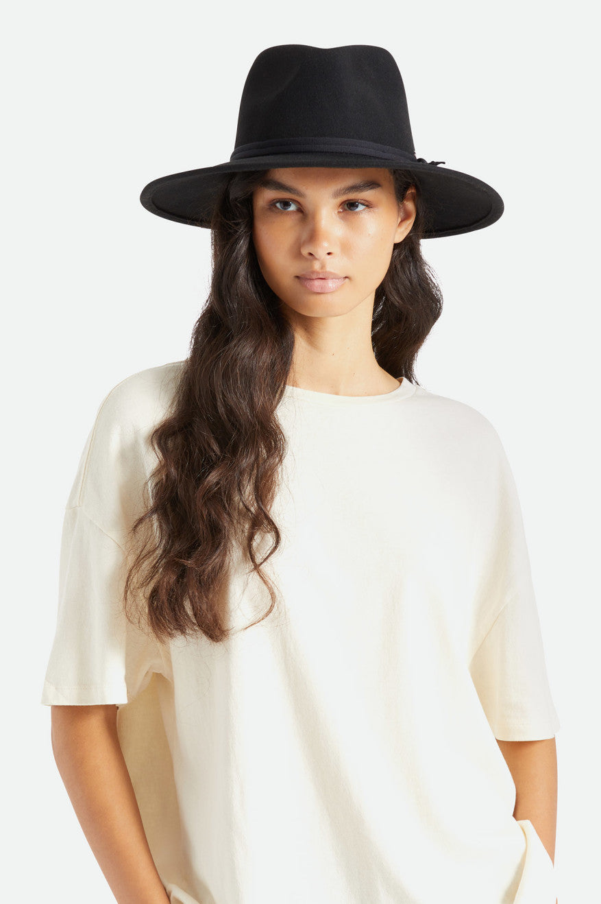 Brixton Joanna Felt Packable Hat Şapkalar Kadın Siyah | 193WZOUNX