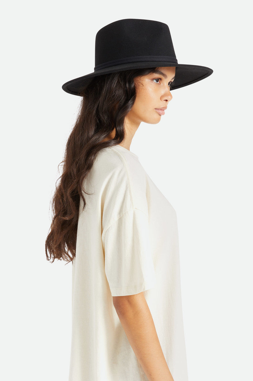 Brixton Joanna Felt Packable Hat Şapkalar Kadın Siyah | 193WZOUNX