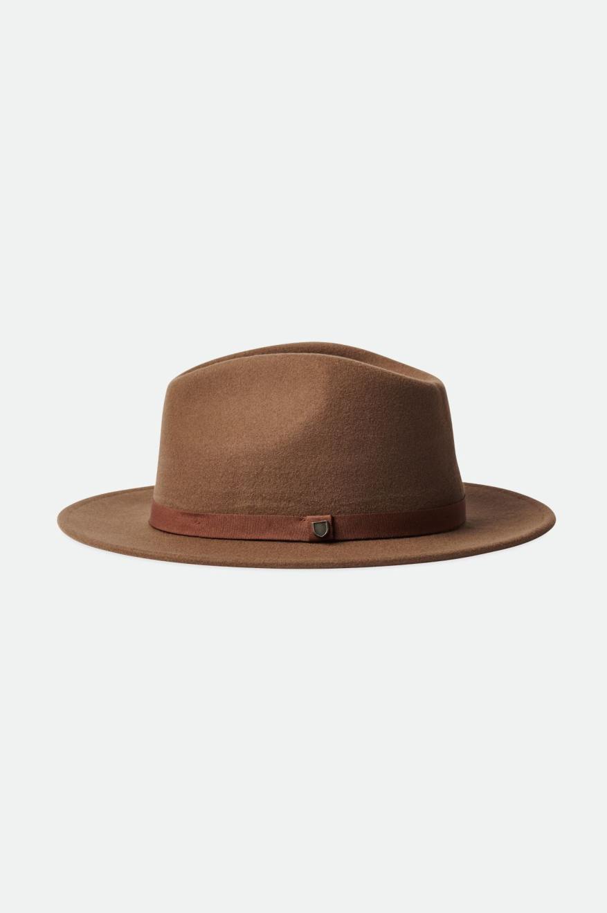 Brixton Messer Packable Fedora Fötr Şapka Kadın Kahverengi | 359PCBMSZ