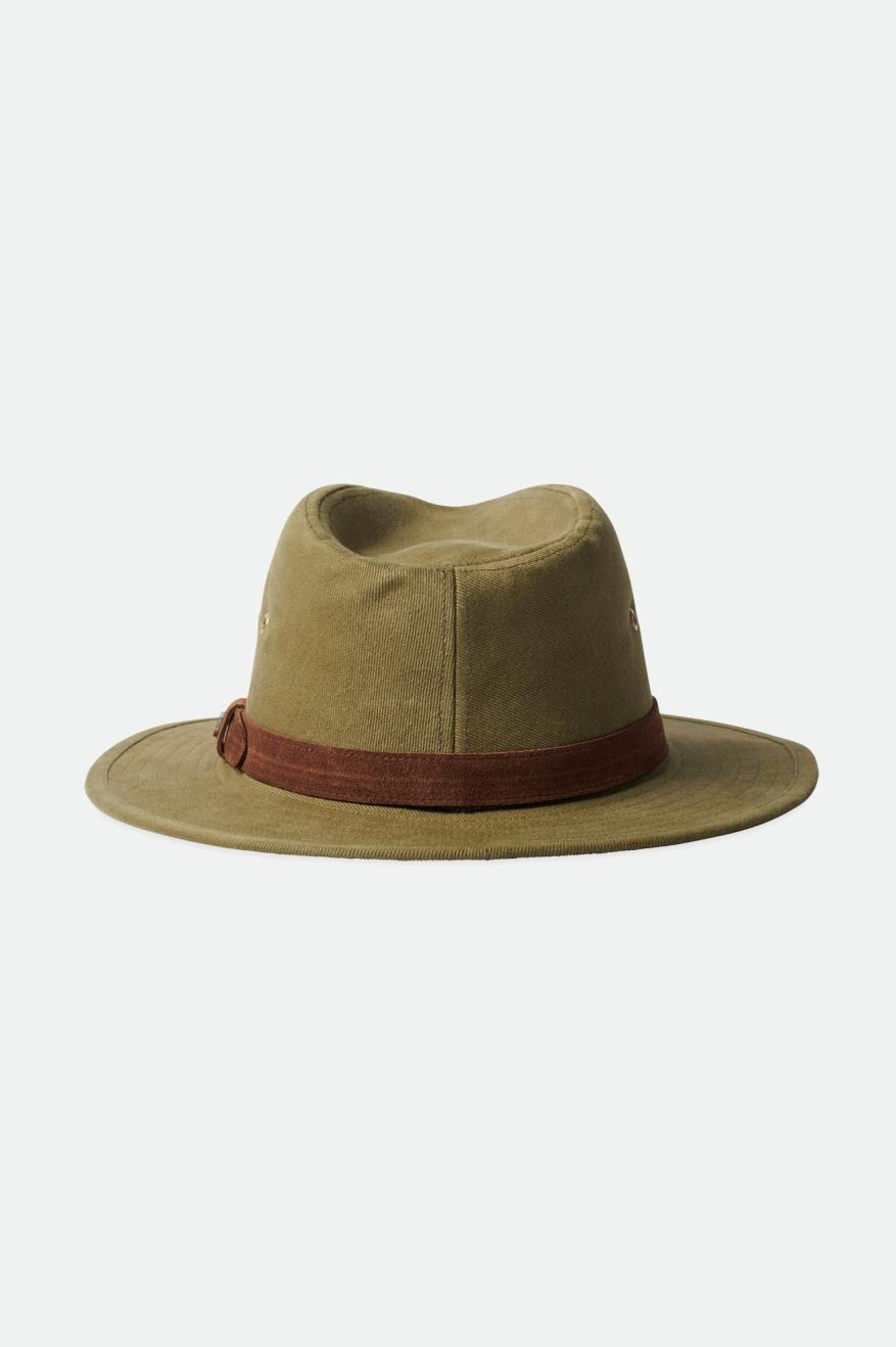 Brixton Messer Utility Adventure Fedora Fötr Şapka Kadın Zeytin Yeşili | 412EBYNUI