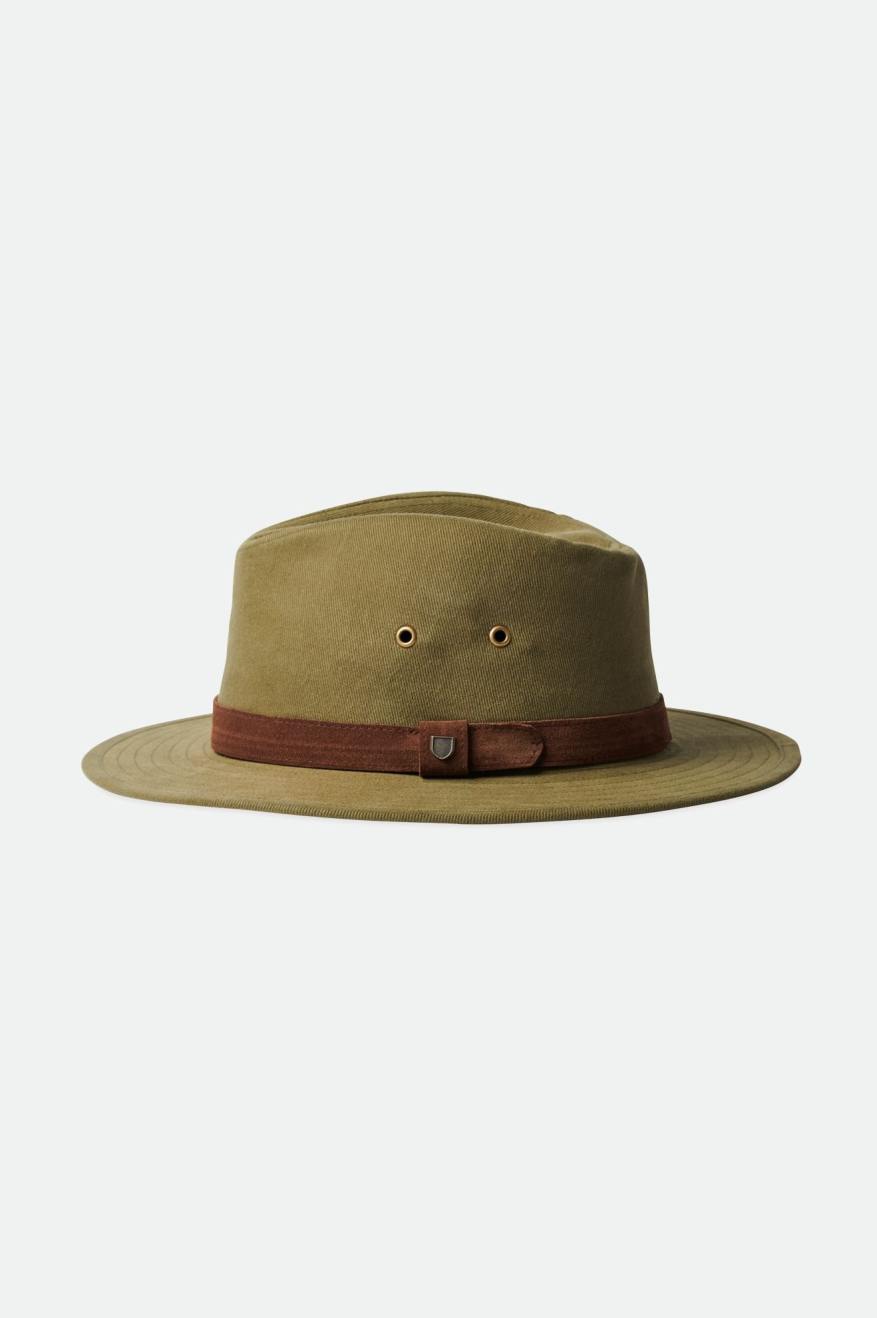 Brixton Messer Utility Adventure Fedora Fötr Şapka Kadın Zeytin Yeşili | 412EBYNUI