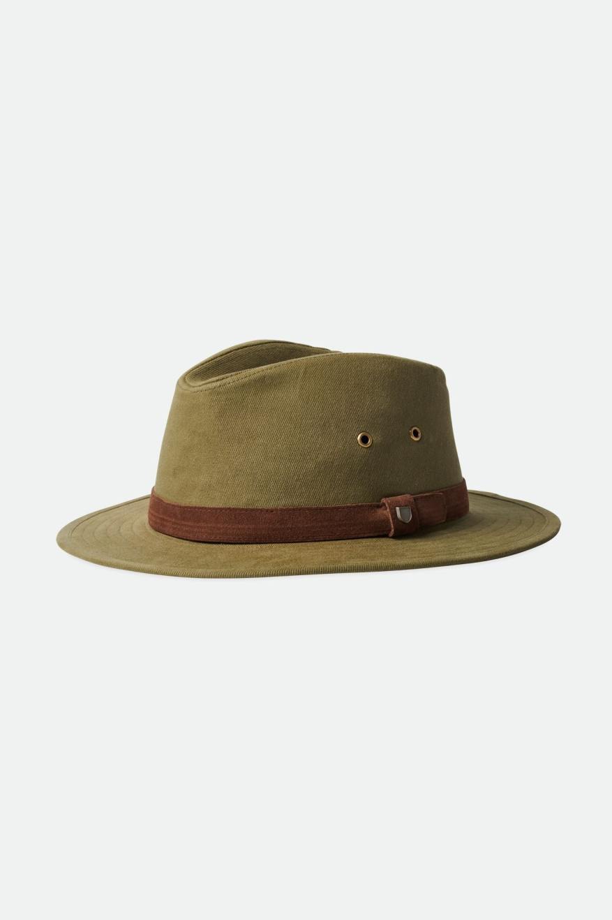 Brixton Messer Utility Adventure Fedora Fötr Şapka Kadın Zeytin Yeşili | 412EBYNUI