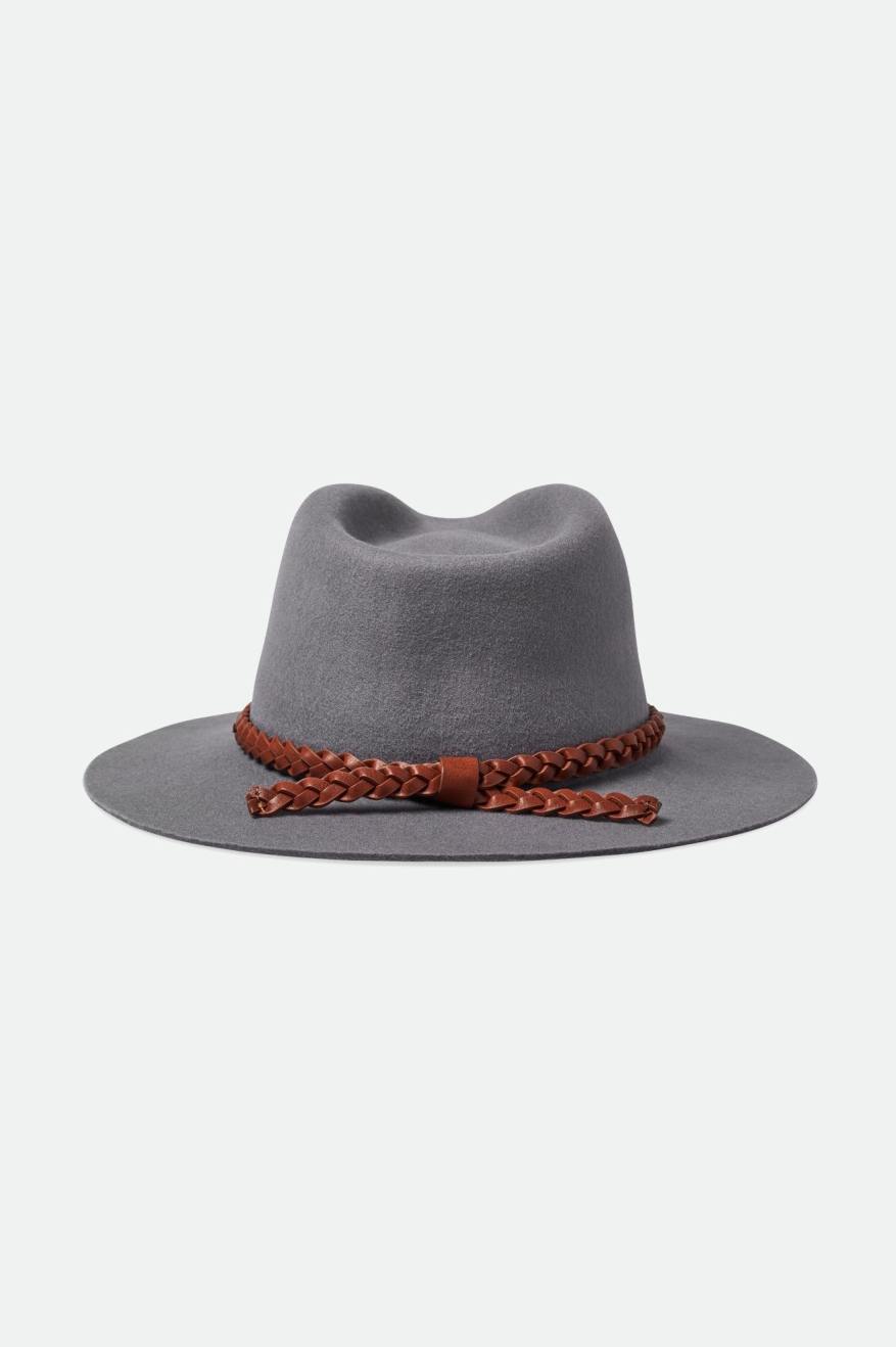 Brixton Messer Western Fedora Fötr Şapka Kadın Gri | 032BRHALF