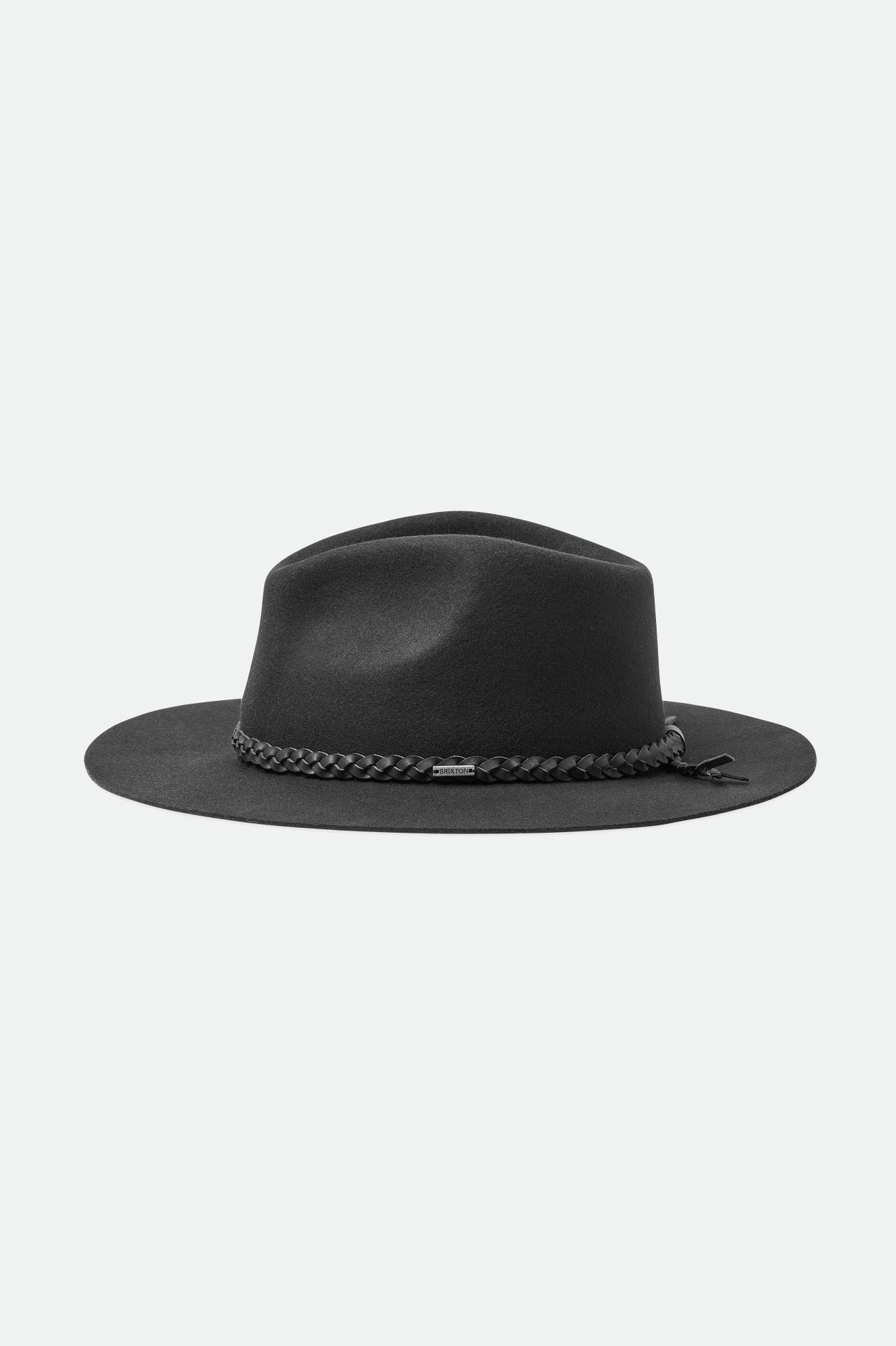 Brixton Messer Western Fedora Fötr Şapka Kadın Siyah | 340BWKQMF