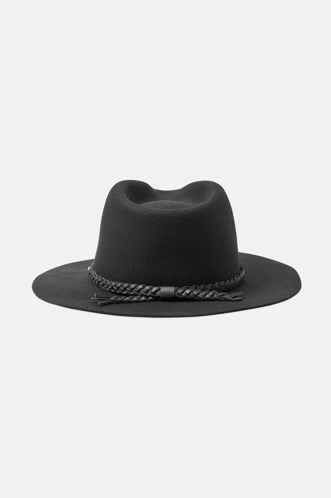 Brixton Messer Western Fedora Fötr Şapka Kadın Siyah | 340BWKQMF