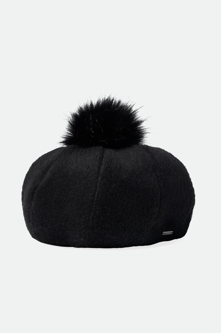 Brixton Natalie Oversized Pom Beret Şapkalar Kadın Siyah | 419EKYQWB