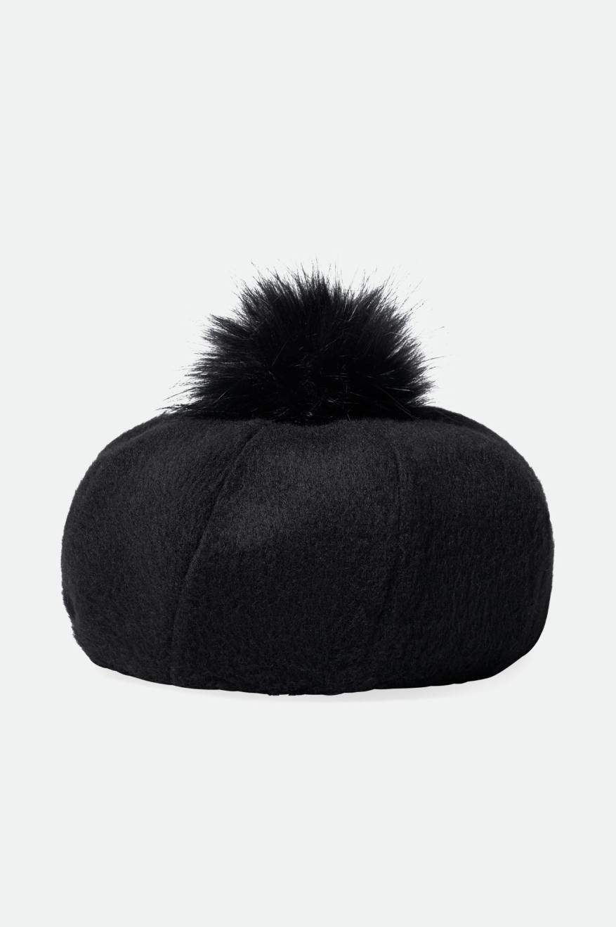 Brixton Natalie Oversized Pom Beret Şapkalar Kadın Siyah | 419EKYQWB