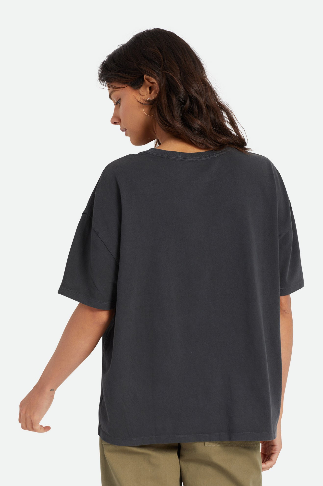 Brixton Oversized Boyfriend Tee Üstler Kadın Siyah | 063BYVUQH