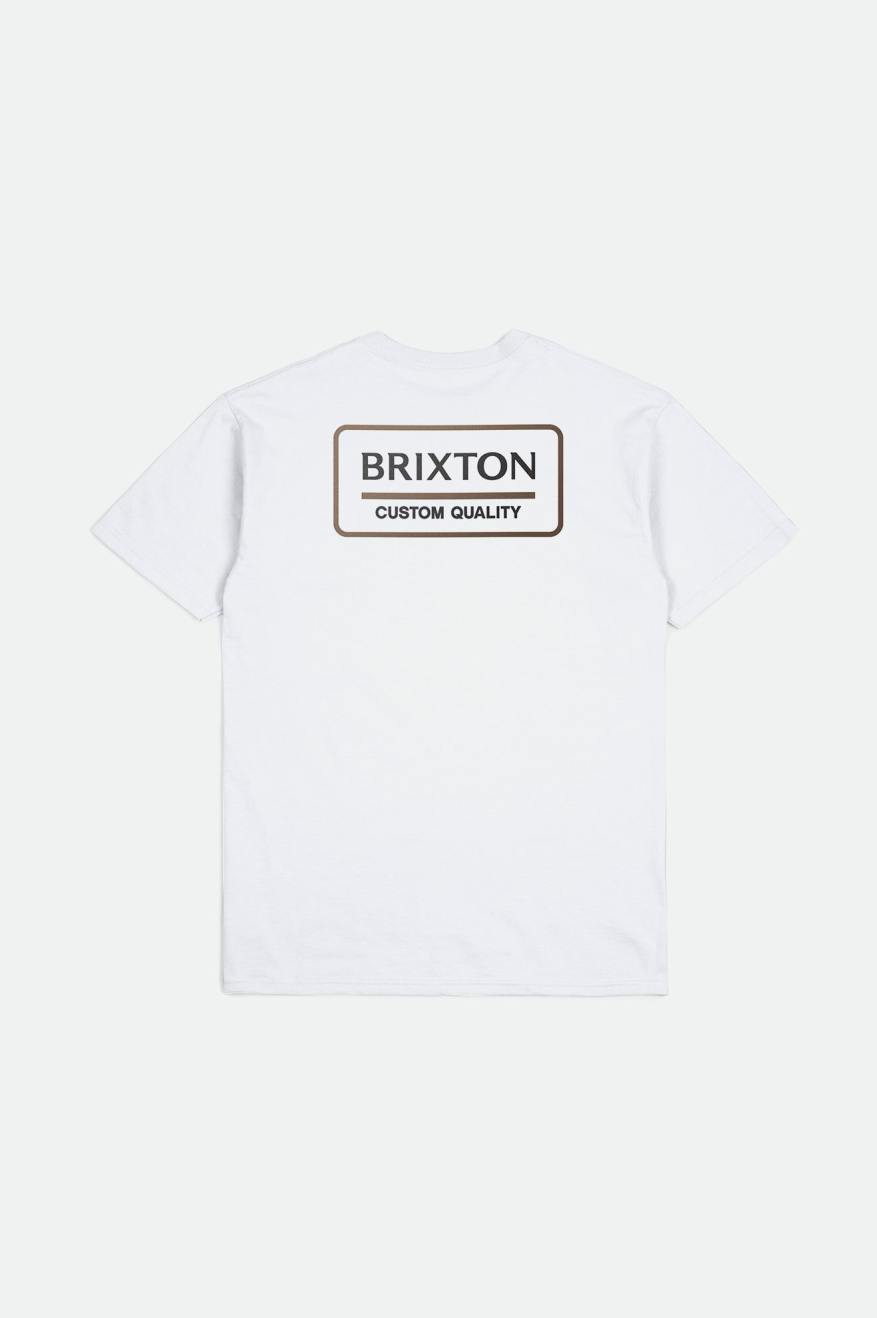 Brixton Palmer Proper S/S Standard Üstler Erkek Beyaz Siyah | 624TQUGMB