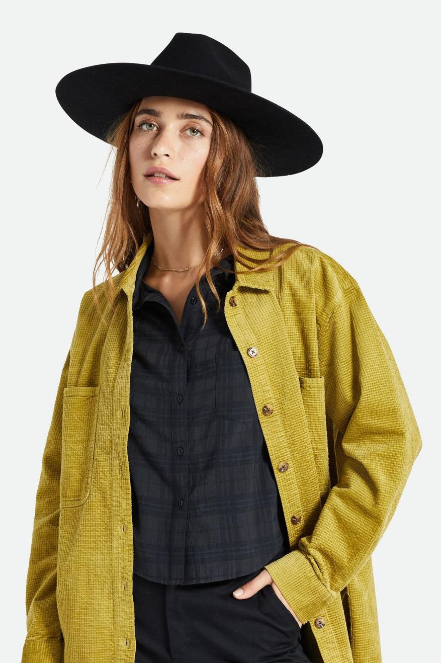 Brixton Primrose Felt Fedora Fötr Şapka Kadın Siyah | 069STXRPL