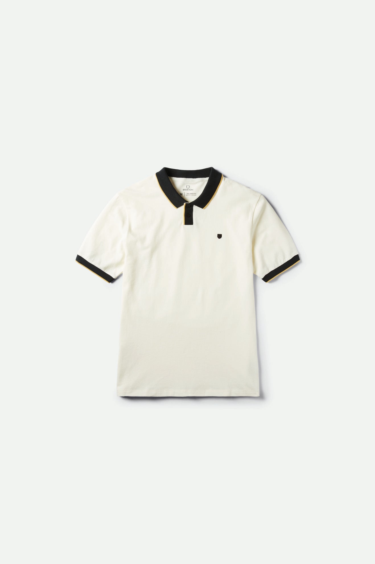 Brixton Proper S/S Polo Triko Erkek Beyaz Siyah | 583KNAISW