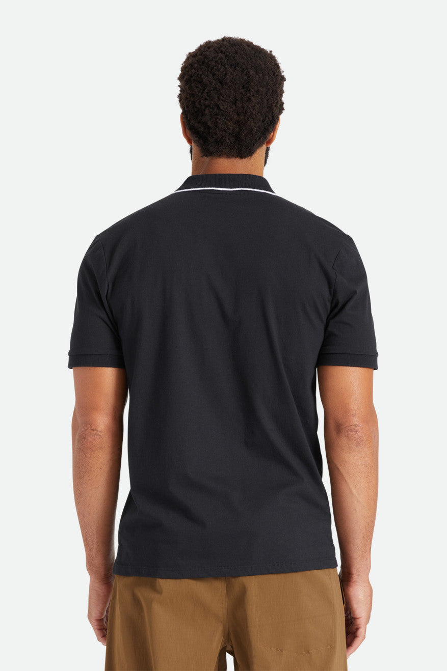 Brixton Proper S/S Polo Triko Erkek Siyah | 795KRUNCM