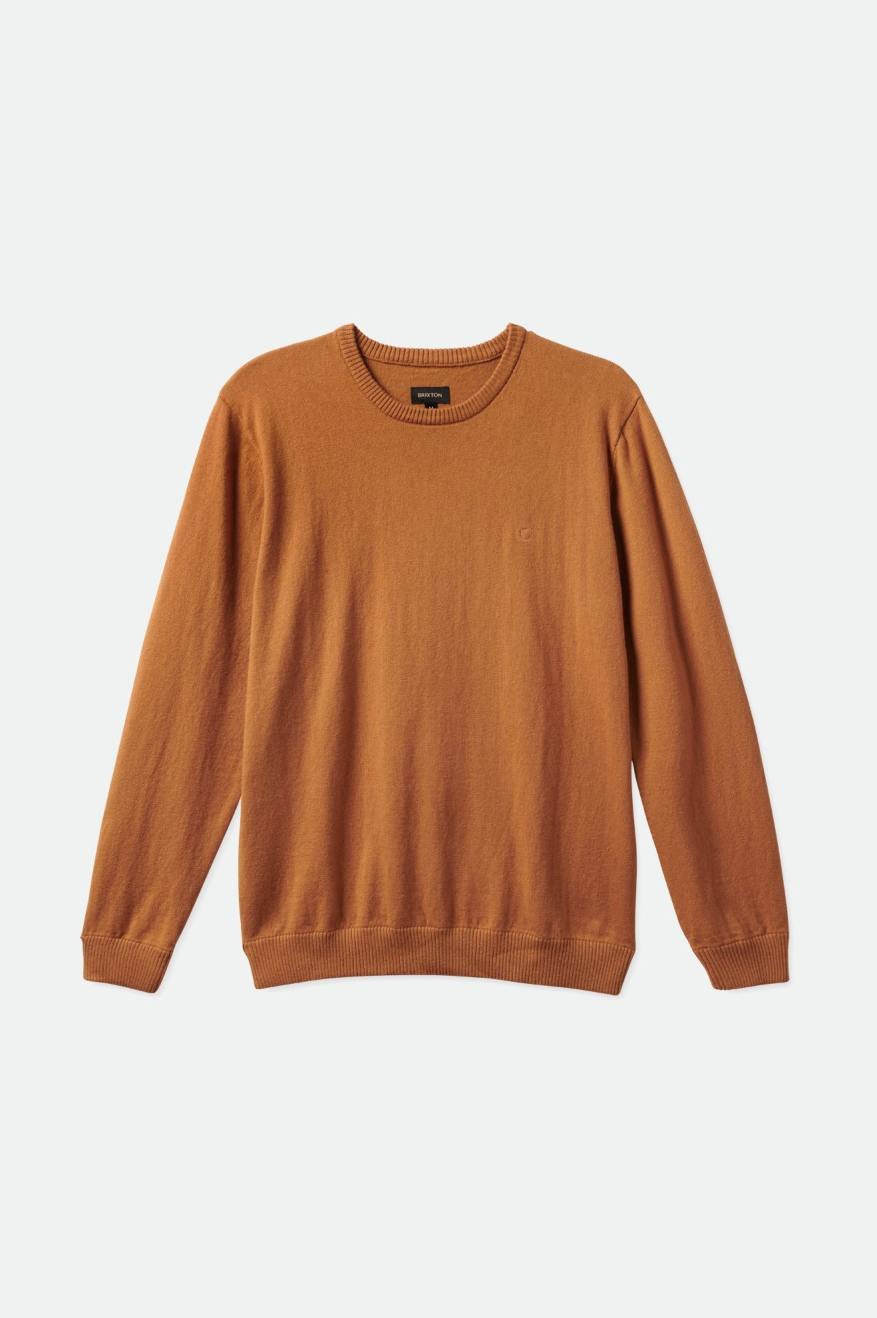 Brixton Reserve Cashmere Kazak Triko Erkek Kahverengi | 692QRNTHC