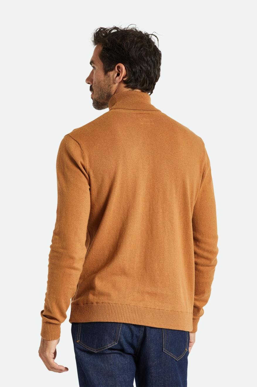 Brixton Reserve Cashmere L/S Turtleneck Triko Erkek Kahverengi | 265IYLDUF