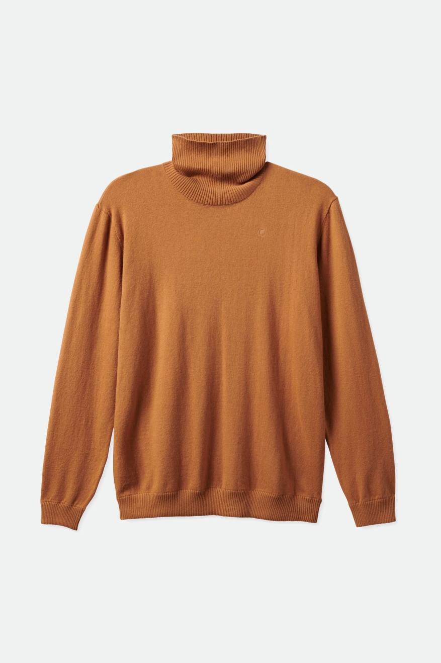 Brixton Reserve Cashmere L/S Turtleneck Triko Erkek Kahverengi | 265IYLDUF