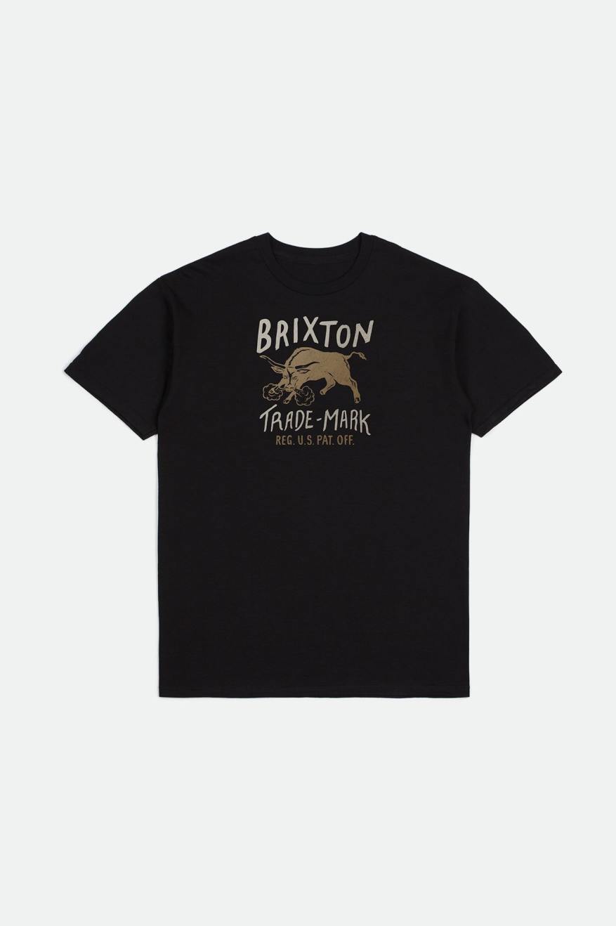 Brixton Roxboro S/S Standard Üstler Erkek Siyah | 841PDYMQC