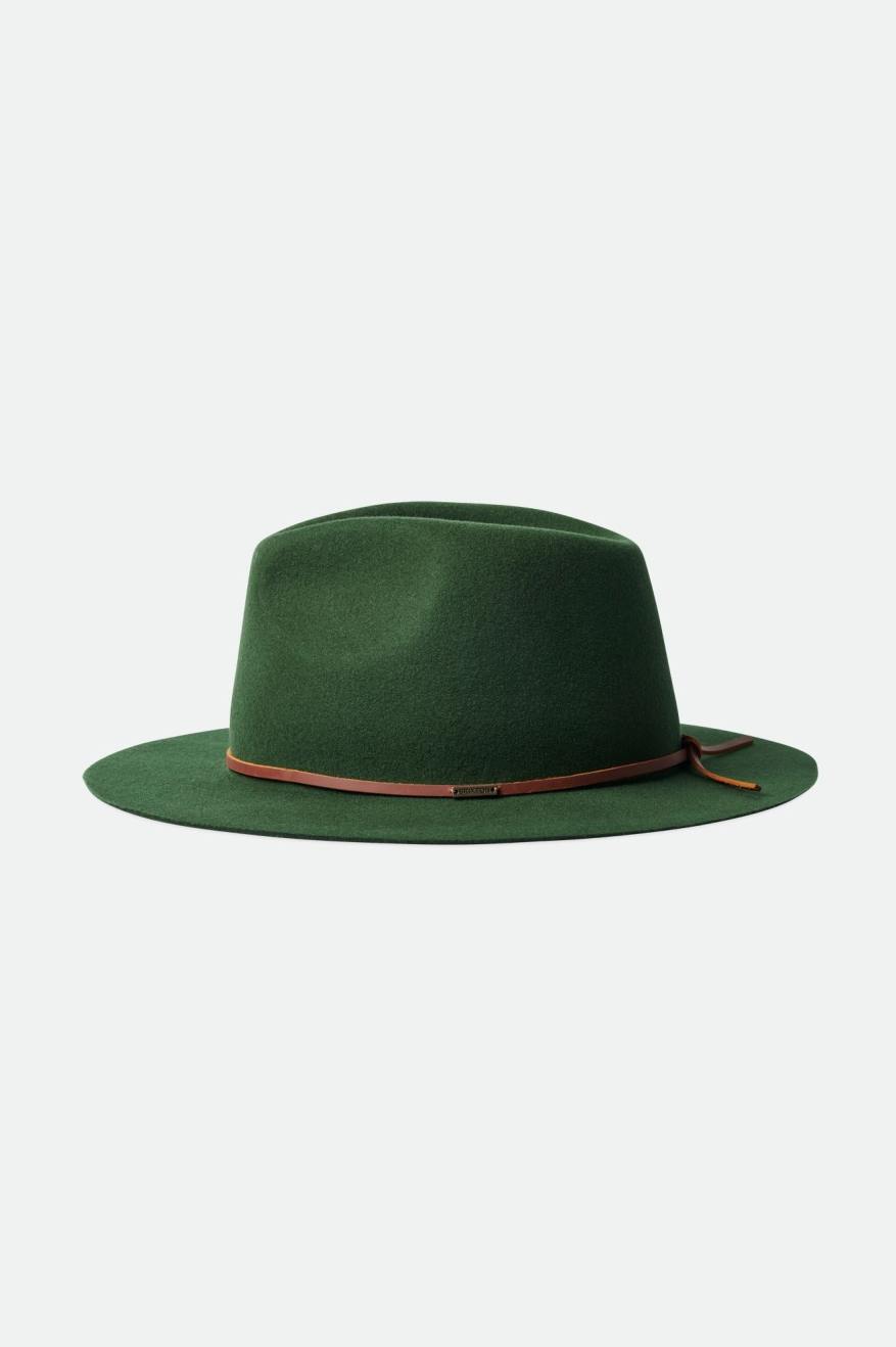 Brixton Wesley Packable Fedora Fötr Şapka Kadın Yeşil | 538GSJNIQ