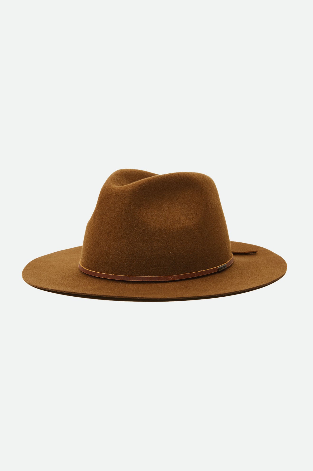 Brixton Wesley Packable Fedora Fötr Şapka Kadın Kahve | 782JENHLD