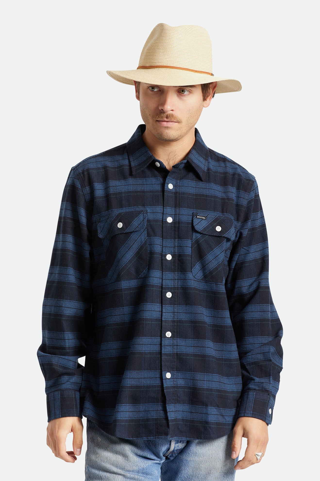 Brixton Wesley Packable Fedora Hasır Şapka Kadın Kahverengi | 206EYGRPH