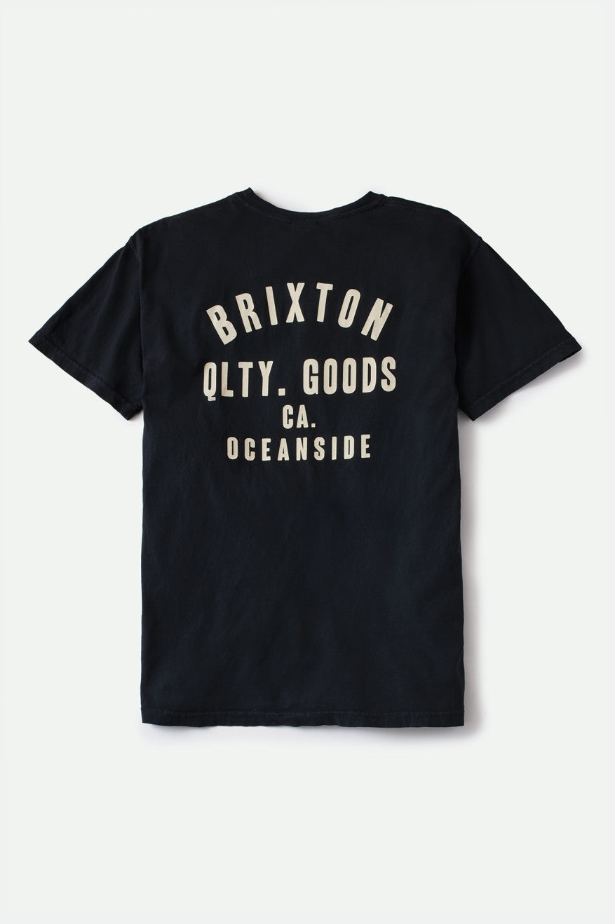 Brixton Woodburn Oceanside S/S Standard Üstler Erkek Siyah Beyaz | 169OBQYWD