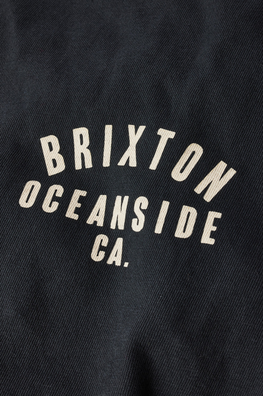 Brixton Woodburn Oceanside S/S Standard Üstler Erkek Siyah Beyaz | 169OBQYWD